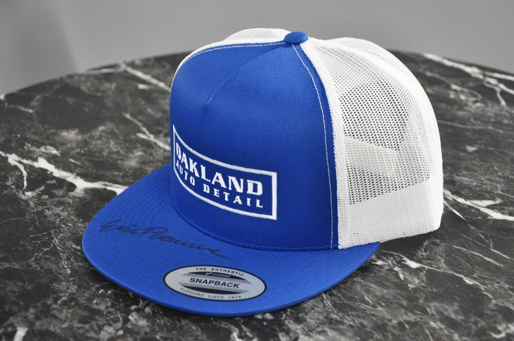 Blue Front/White Mesh Hat - Autographed - Black Marker