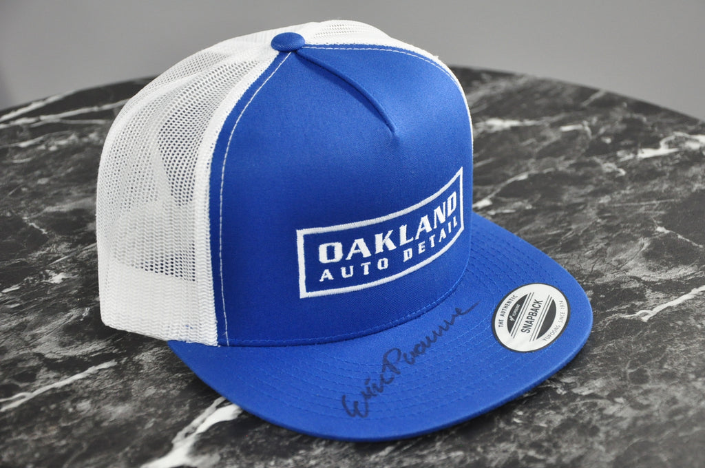 Blue Front/White Mesh Hat - Autographed - Black Marker