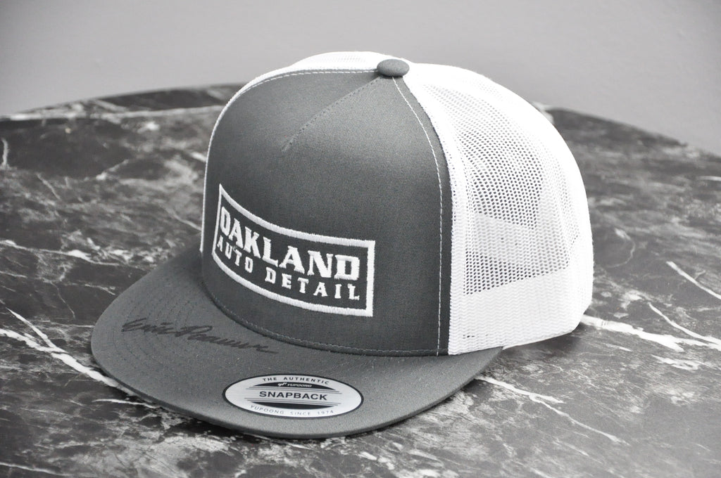 Grey Front/White Mesh Hat - Autographed - Black Marker