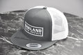 Grey Front/White Mesh Hat - Autographed - Black Marker