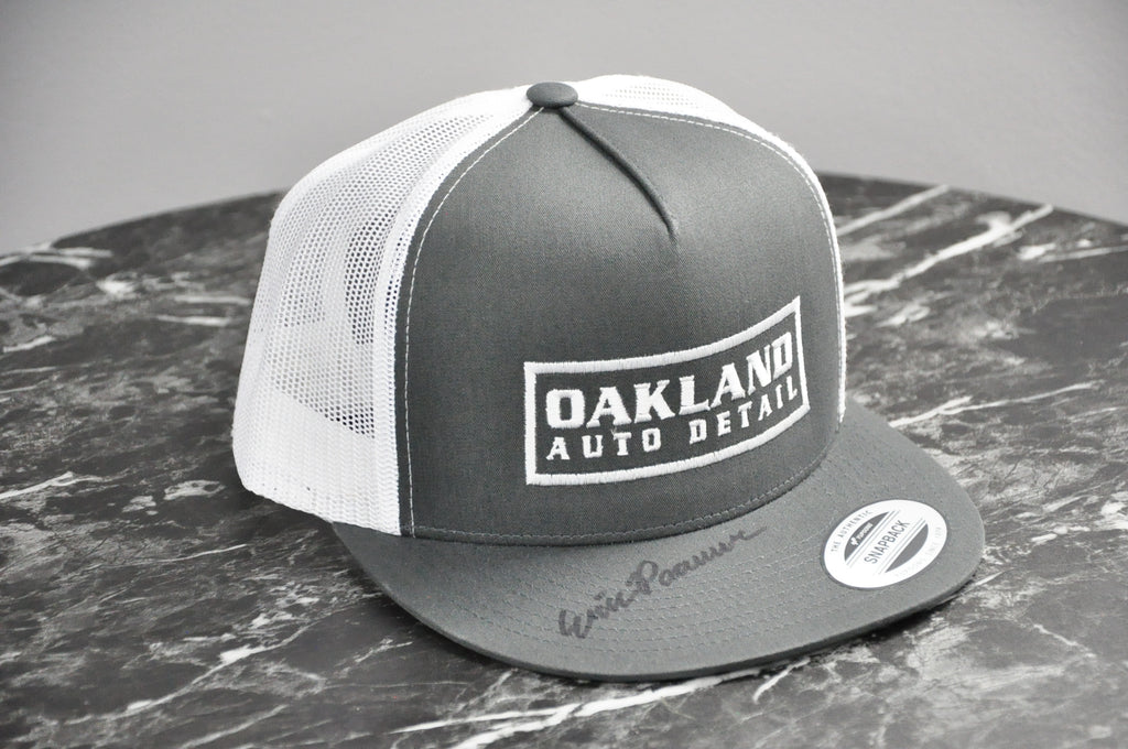 Grey Front/White Mesh Hat - Autographed - Black Marker