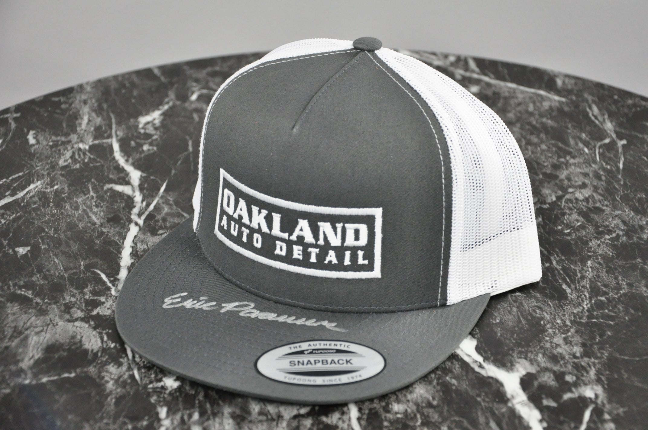 Grey Front/White Mesh Hat - Autographed - Silver Marker