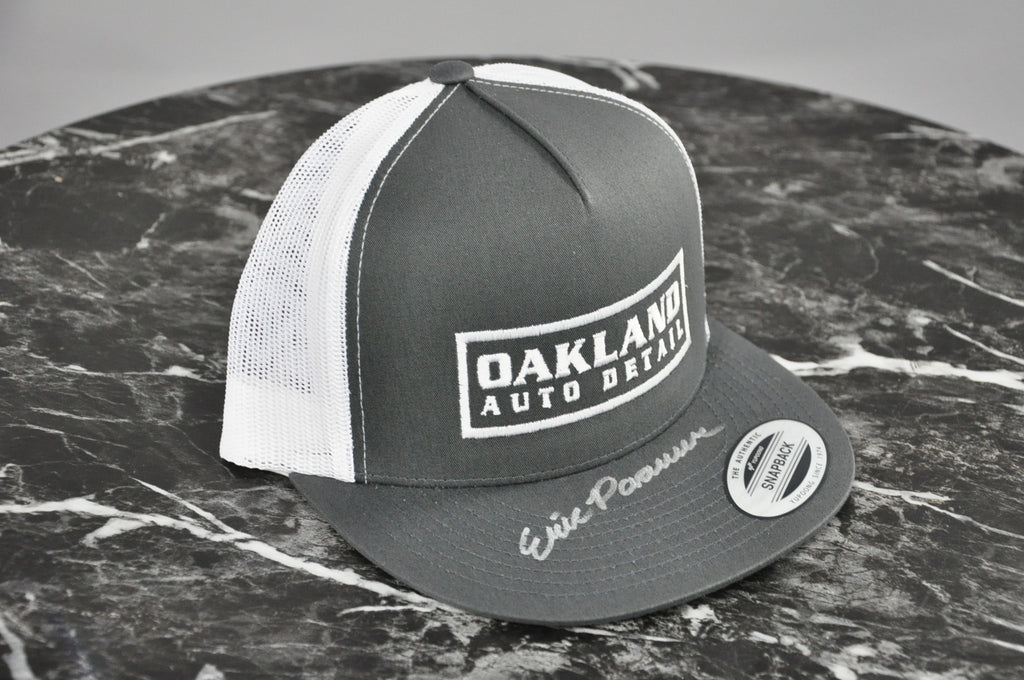 Grey Front/White Mesh Hat - Autographed - Silver Marker