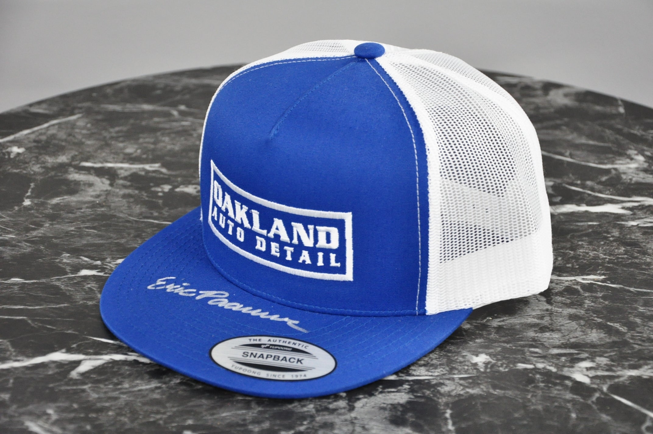 Blue Front/White Mesh Hat - Autographed - Silver Marker