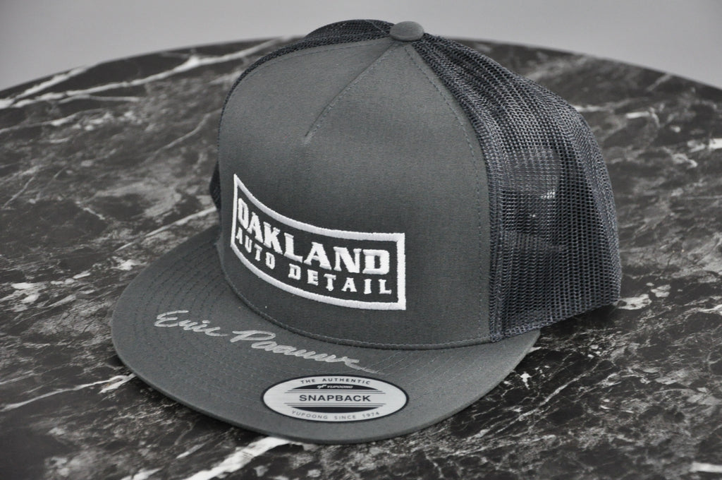 Grey Front/Charcoal Mesh Hat - Autographed - Silver Marker