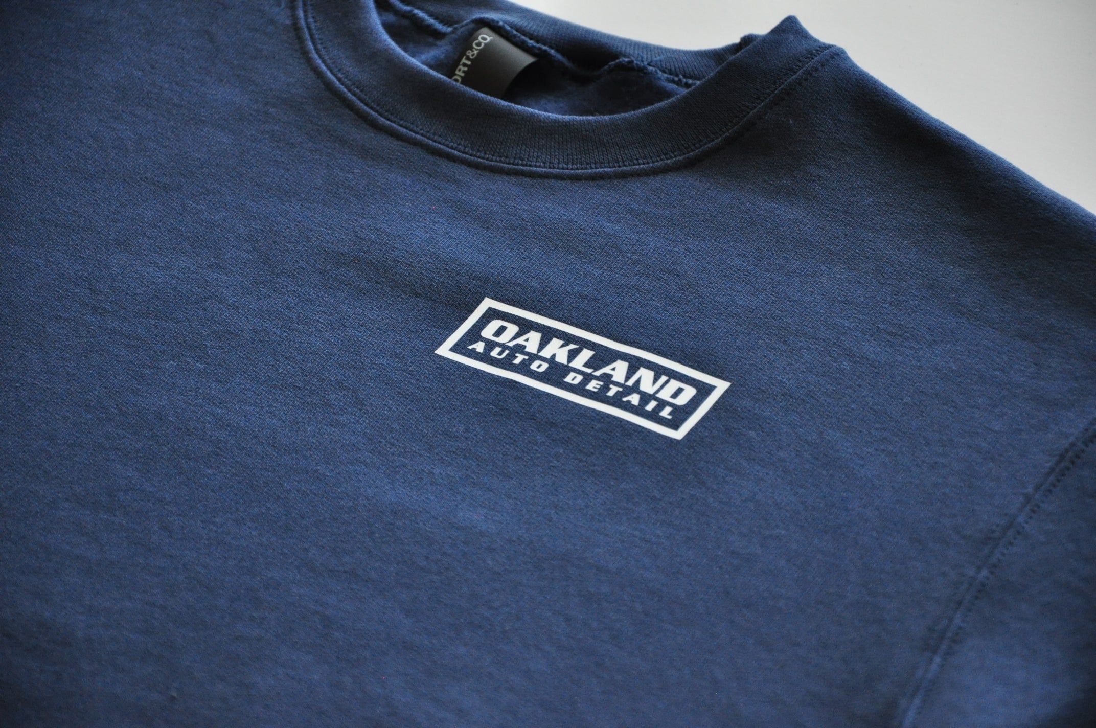 Navy Sweatshirt - Crew Neck -Oakland Auto Detail